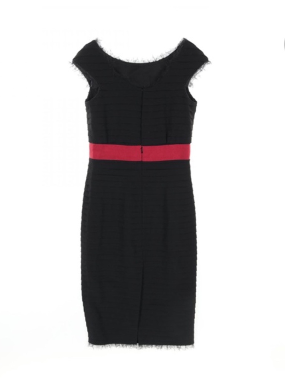 CHANEL⎻Black Sheath Dress with Red Bow, Sz 2 - Picture 6 of 14
